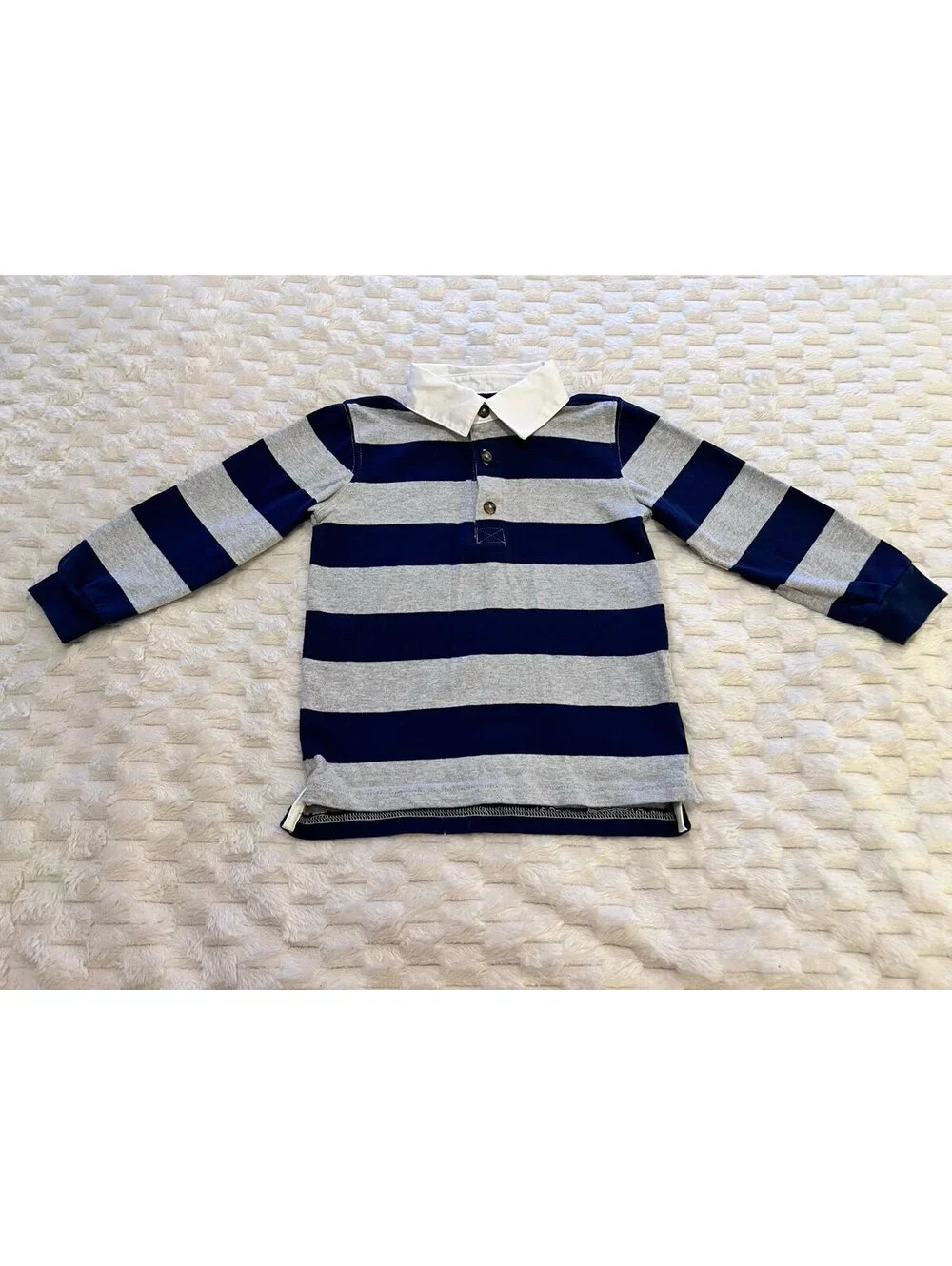 Carter’s Boys Long Sleeve Rugby Polo Shirt 2-pk Set, Striped & Collared (3T)